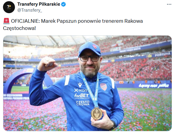 OFICJALNIE: Marek Papszun wraca na ławkę trenerską i obejmuje... XD